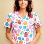 FortisPop Core™ Hatch Patch Scrub Top
