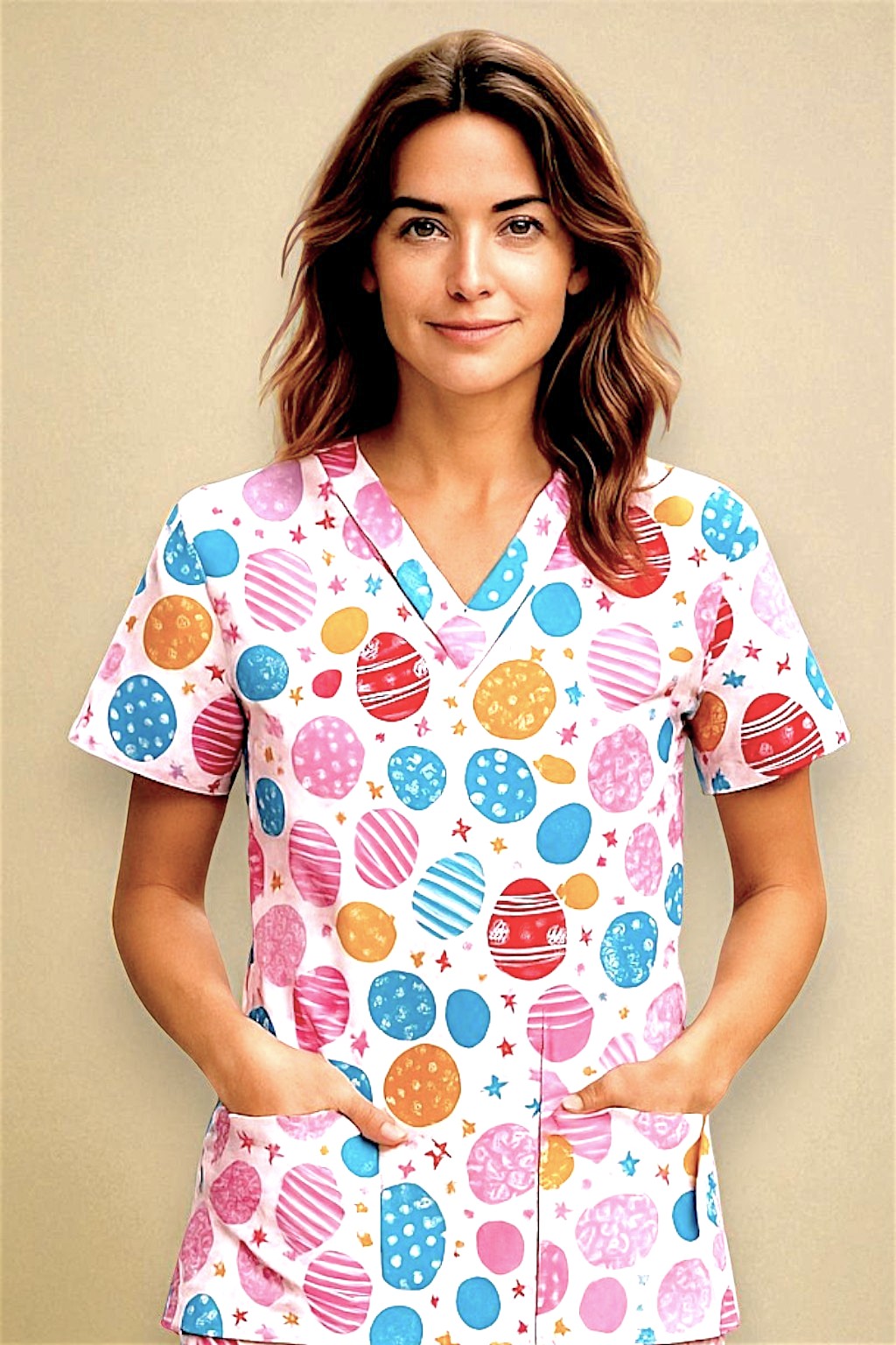 FortisPop Core™ Hatch Patch Scrub Top