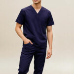 FortisPro Luxe™ Gender Neutral Jogger Scrub Set 5 Pockets Half Sleeves, Top 3 Pockets and Jogger Pant 2 Side Pockets