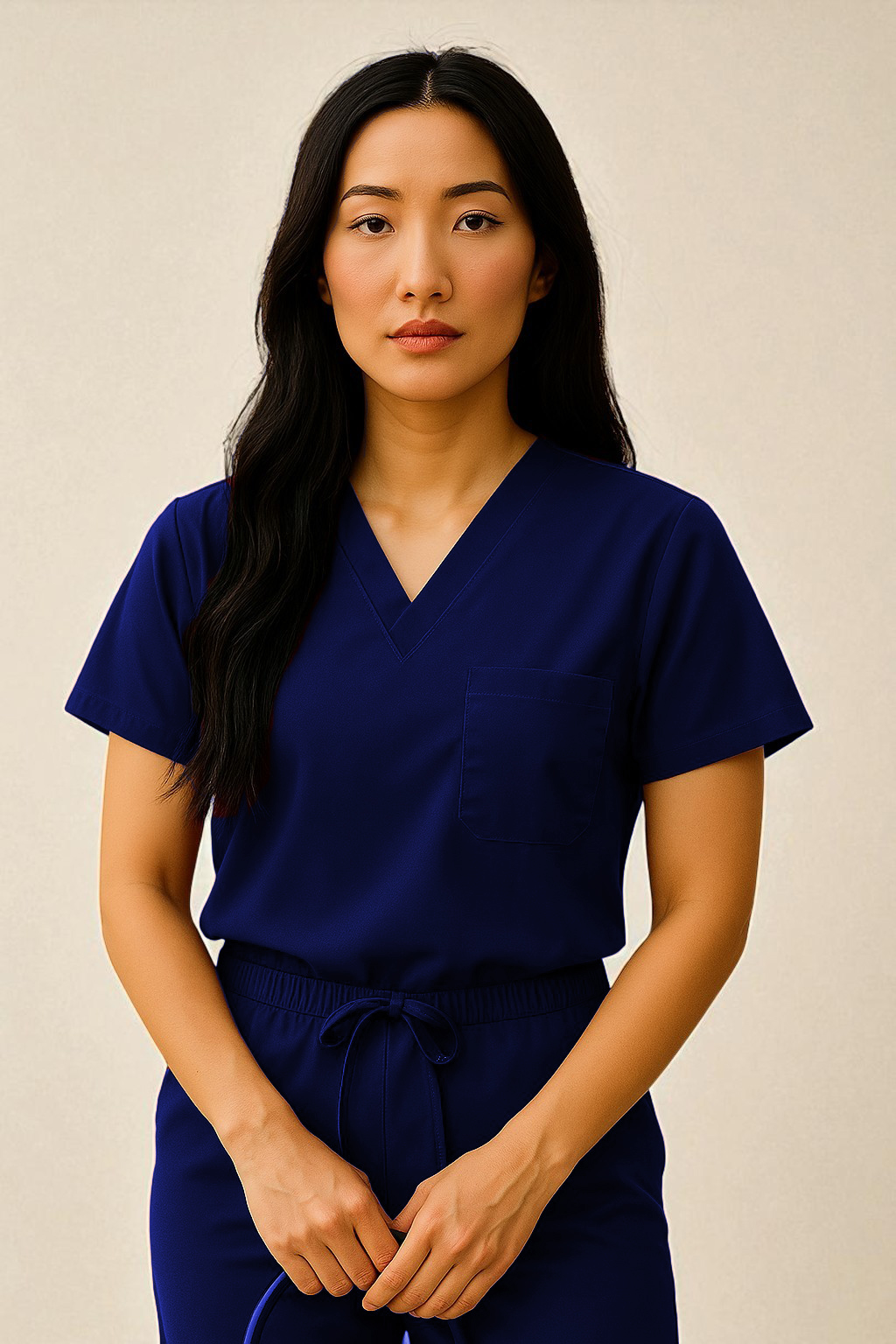 FortisPro Luxe™ Gender Neutral 1 Pocket Scrub Top - Image 2
