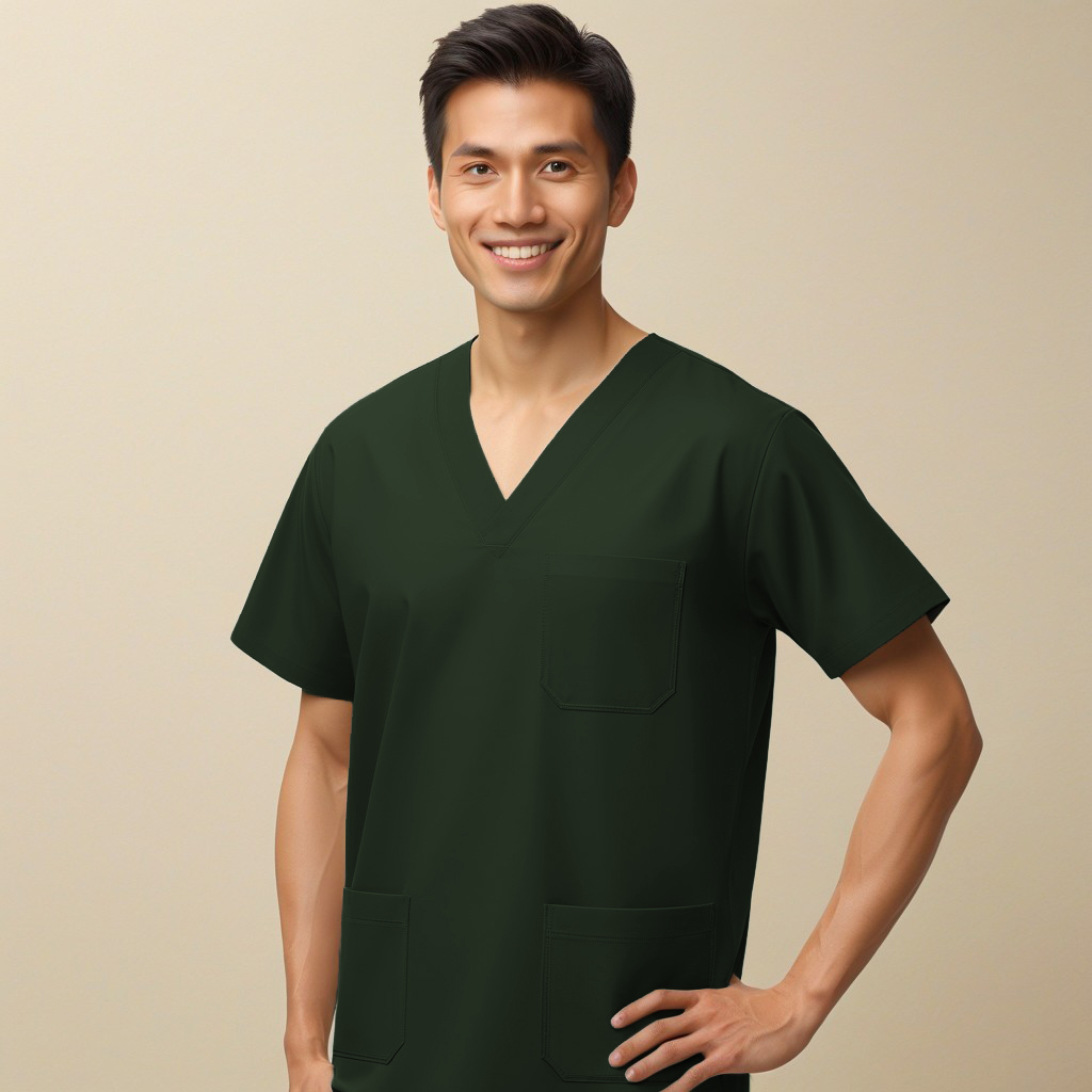 FortisPro Luxe™ Microfiber Stretch Gender Neutral V-Neck Top - Image 6